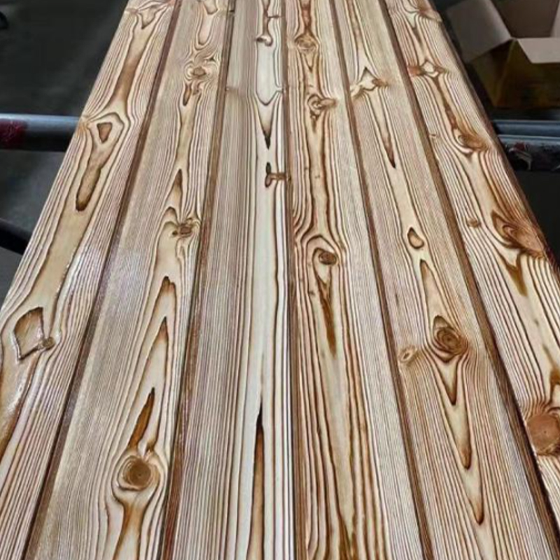 Carbonized wood wall panel