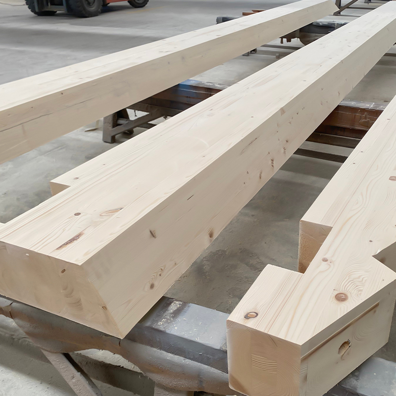 Spruce Glulam Beam at Post