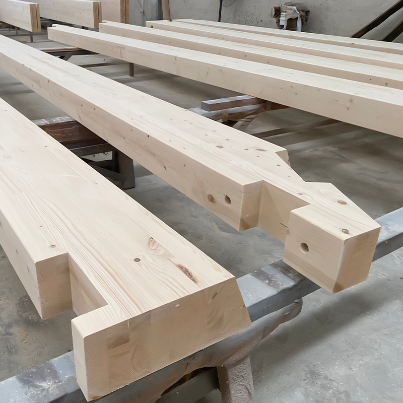 Spruce Glulam Beam at Post