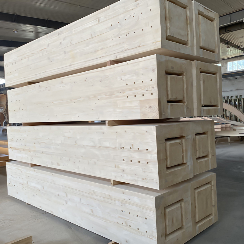 Spruce Glulam Beam at Post