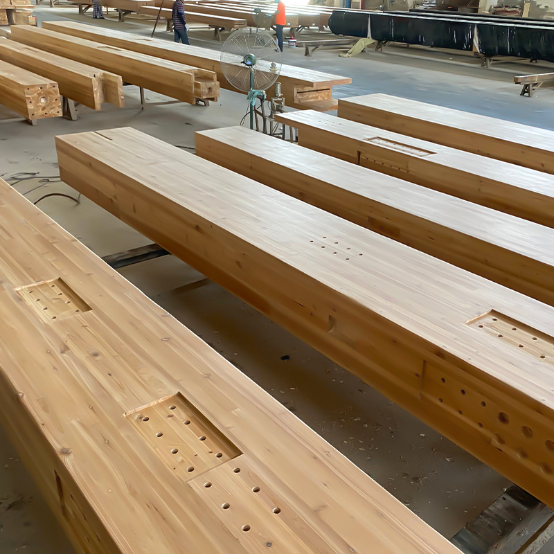 Douglas Fir Glulam Beam at Post Douglas Fir Glulam Beam at Post