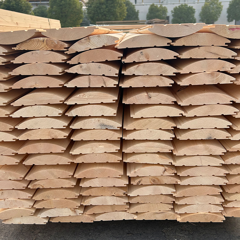 Douglas Fir D-Log Siding Douglas Fir D-Log Siding