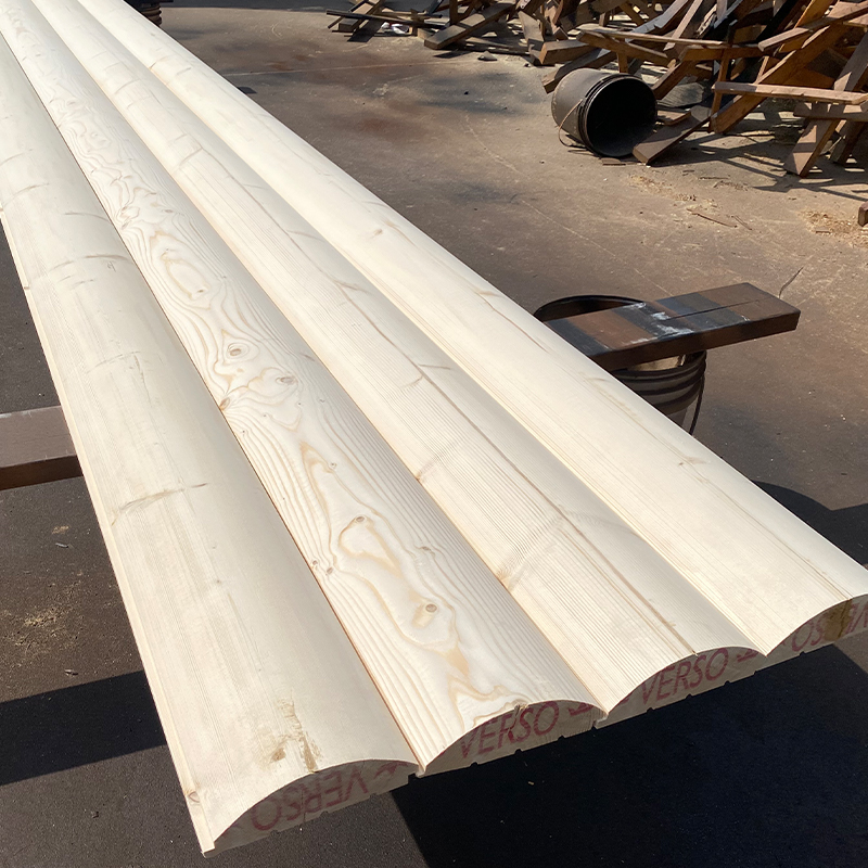 Spruce D-Log siding Spruce D-Log siding
